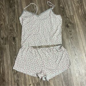 Calvin Klein Grey Heart Print Sleepwear Set size XL